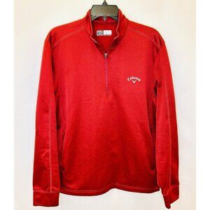 CALLOWAY MENS LONG SLEEVE RED QUARTER ZIP GOLF PULLOVER - SIZE M Medium